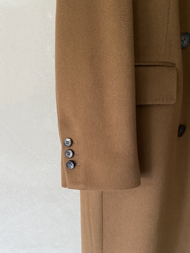 cappotto doppiopetto cammello in cashmere Marina Lari