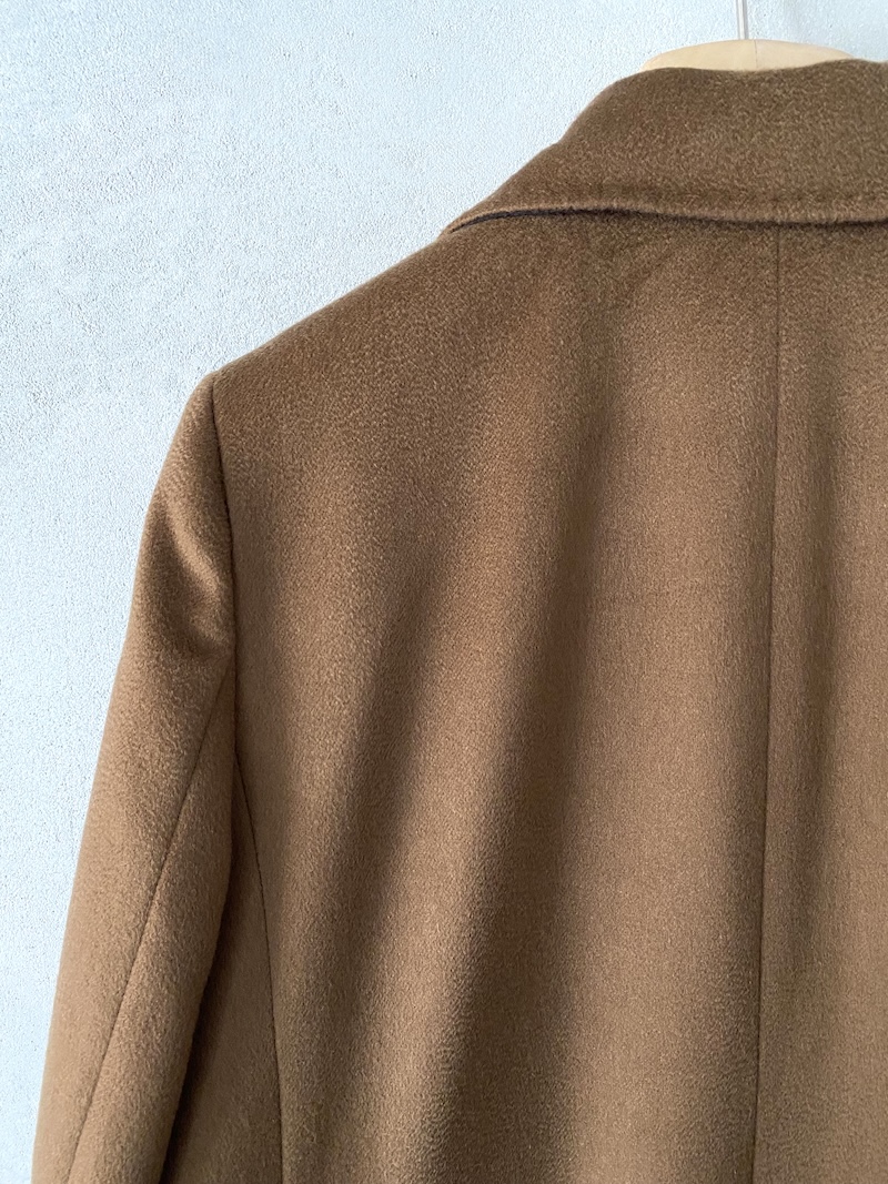 cappotto doppiopetto cammello in cashmere Marina Lari