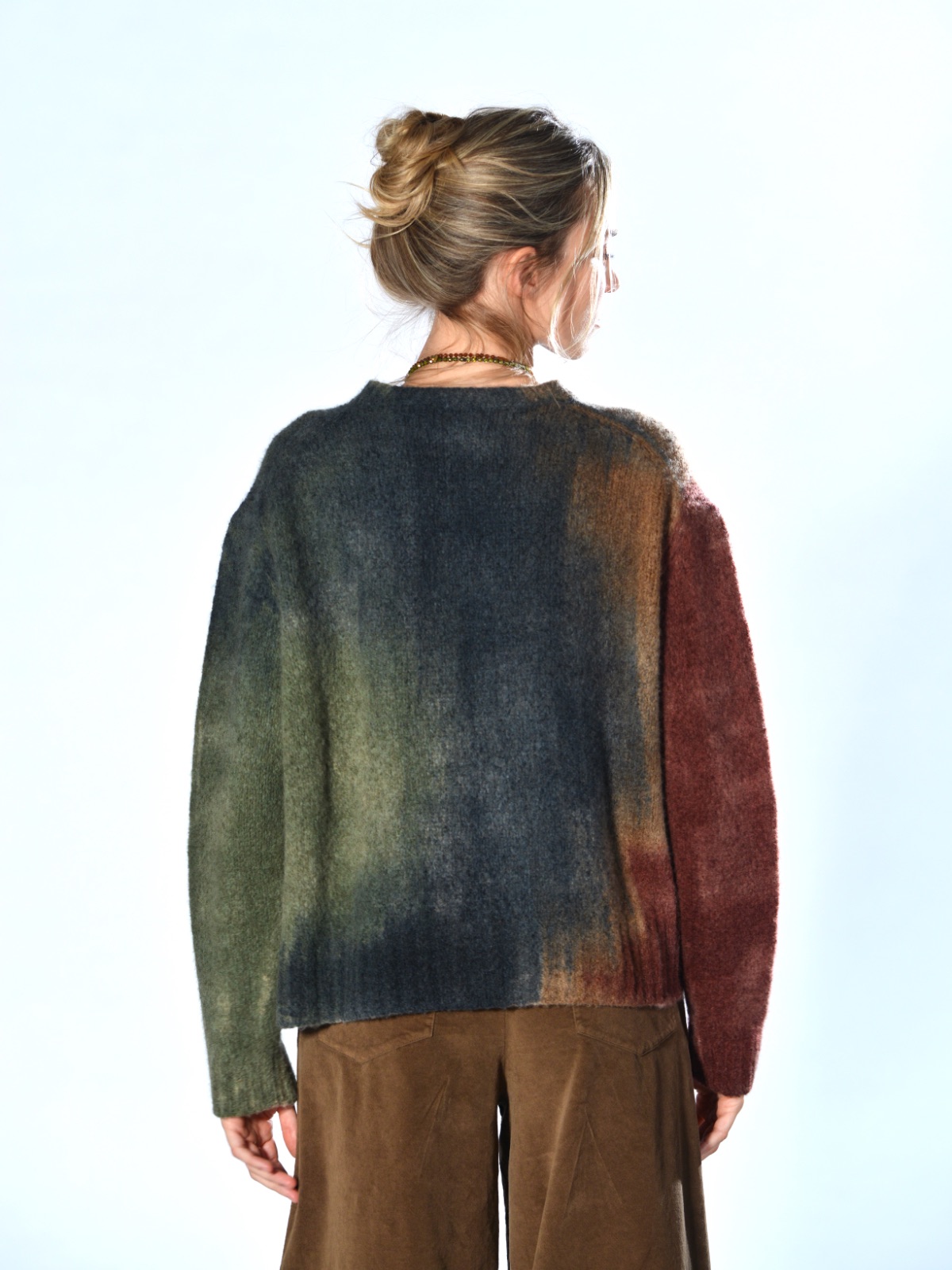 maglia boxy multicolor in cashmere dipinto a mano F Cashmere 2