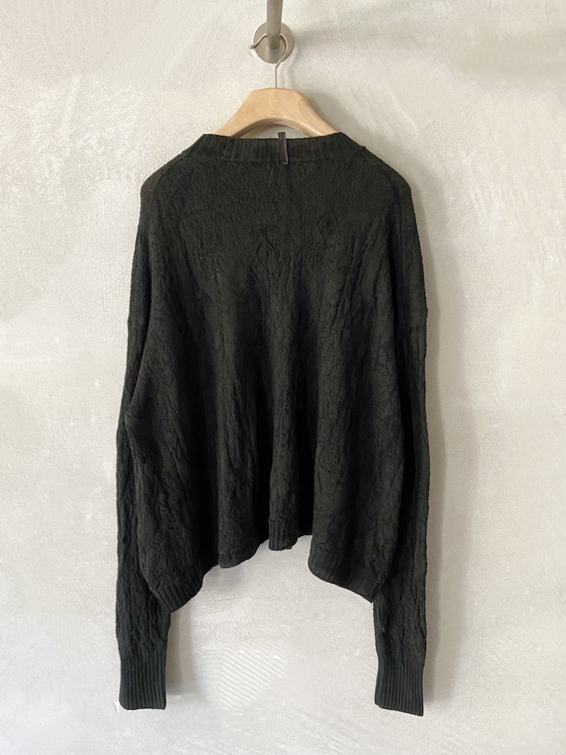 Green oversized jersey with raised workmanship Serie Numerica
