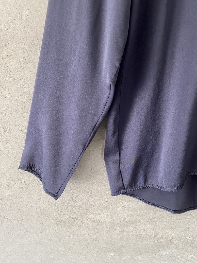 Blusa blu over in raso di seta elasticizzato Shirt C Zero