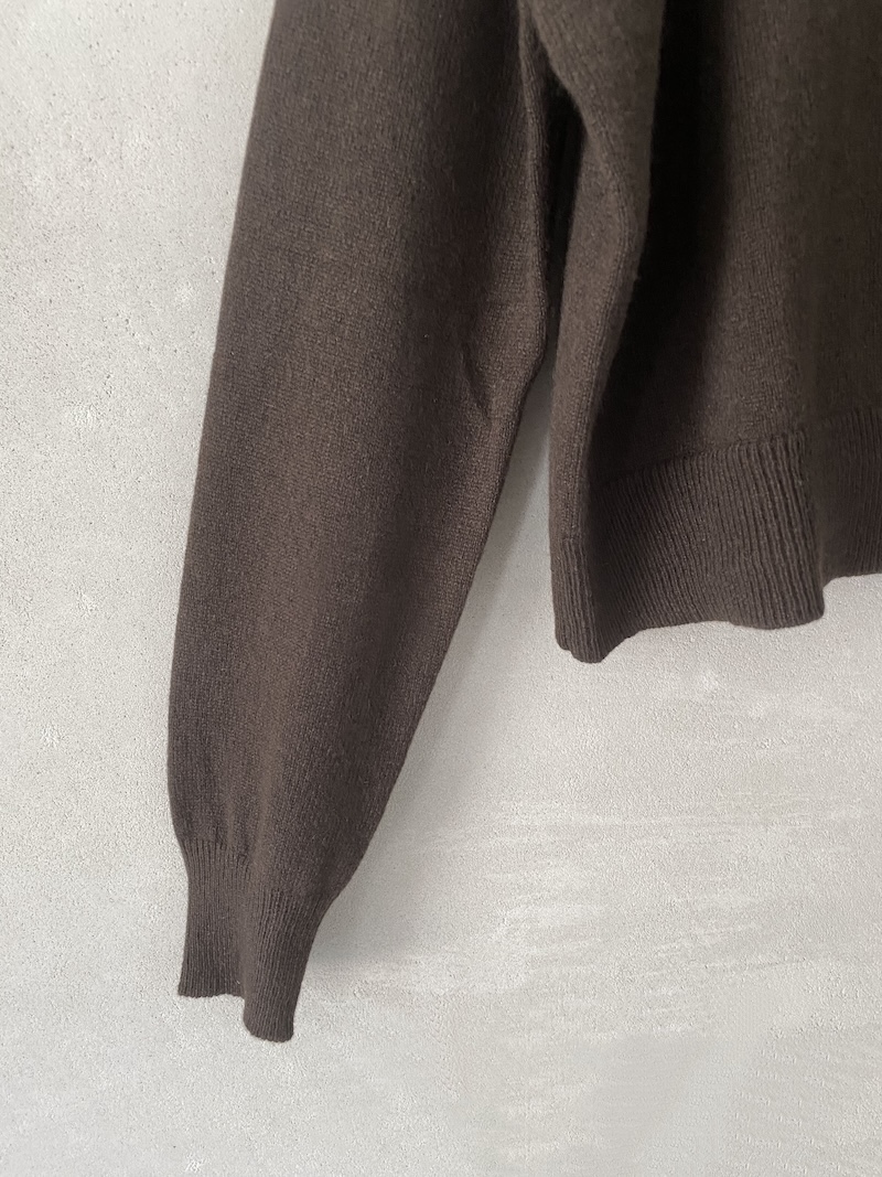 Cardigan marrone over boxy in cashmere Marina Lari