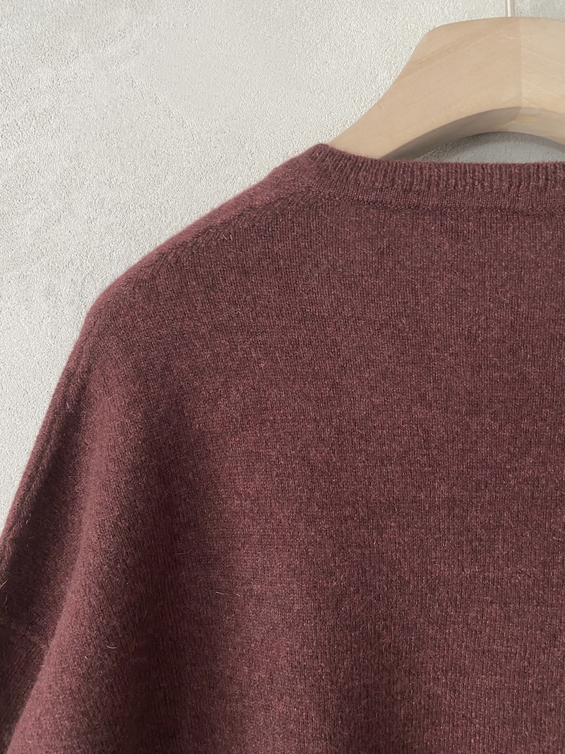 Maglia bordeaux over boxy in cashmere Marina Lari