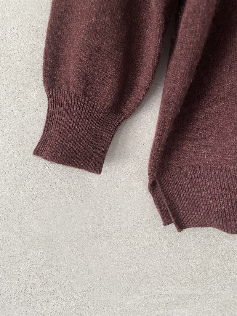 Maglia bordeaux over boxy in cashmere Marina Lari