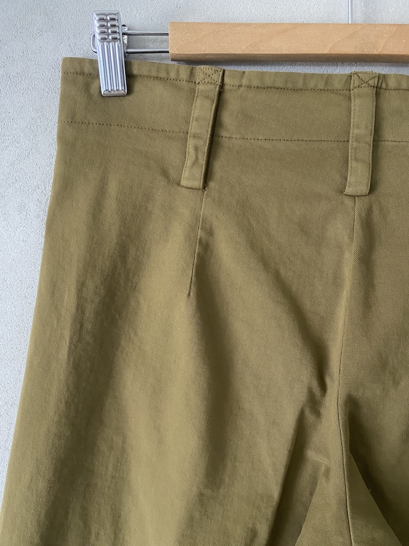 Barbara Tani mustard stretch cotton trousers