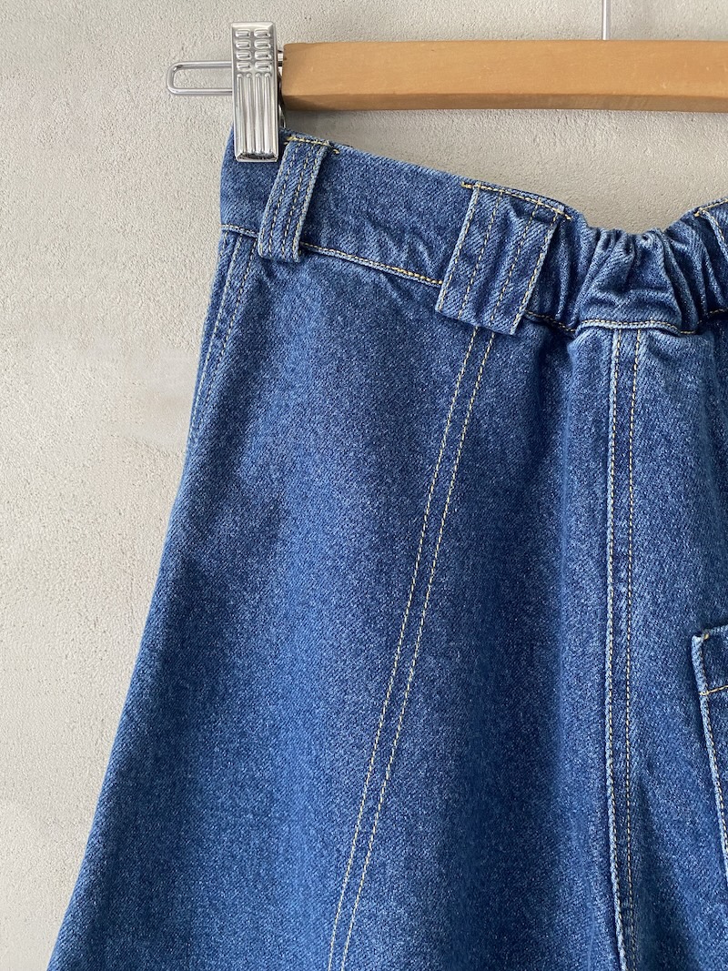 jeans blu a vita alta e gamba larga in denim scolorito Serie Numerica