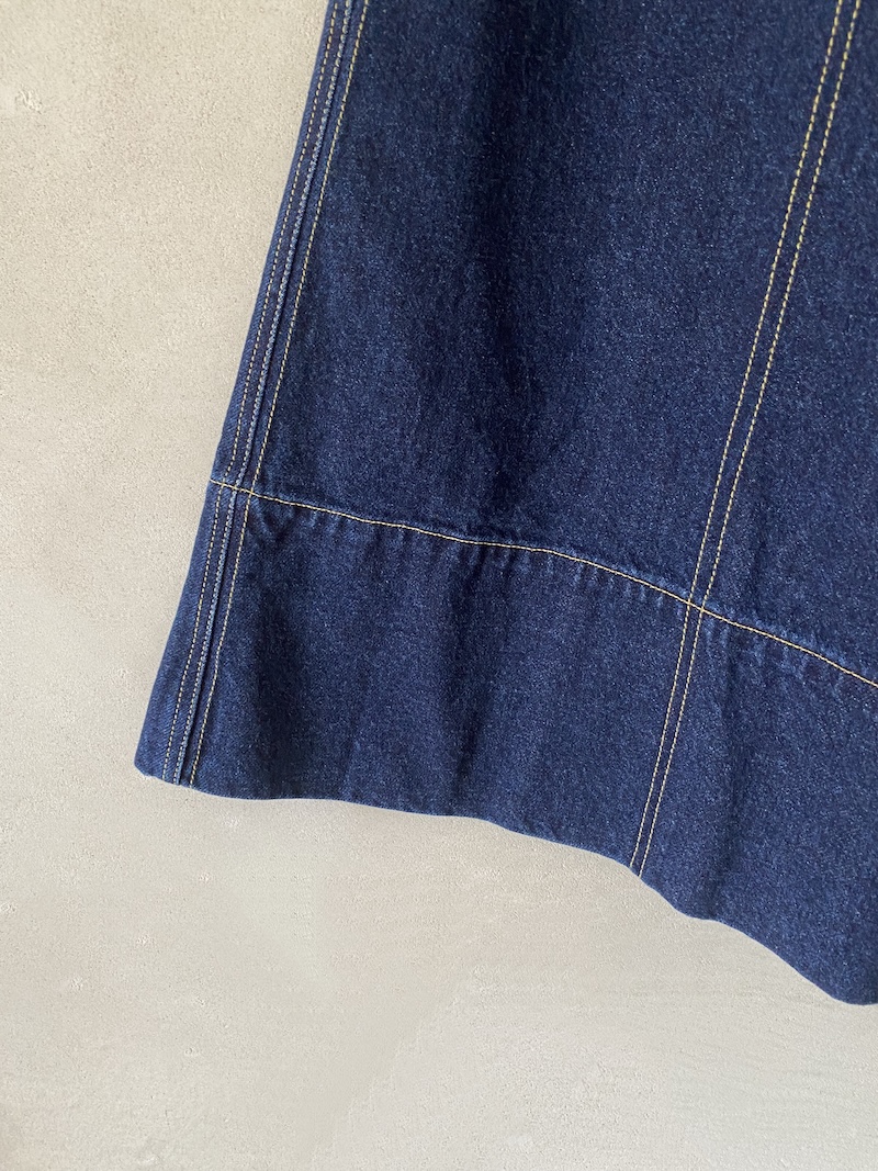 jeans blu a vita alta e gamba molto larga in denim di cotone Serie Numerica