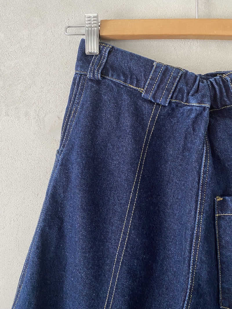 jeans blu a vita alta e gamba molto larga in denim di cotone Serie Numerica