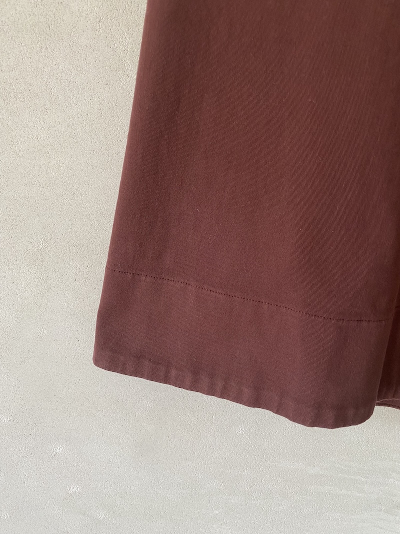 pantaloni a vita alta bordeaux in cotone pesante elasticizzato Barbara Tani
