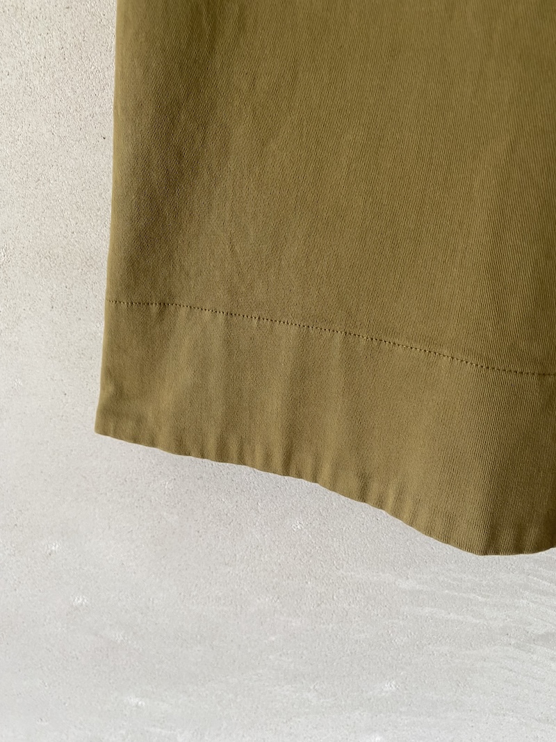 pantaloni a vita alta senape in cotone pesante elasticizzato Barbara Tani
