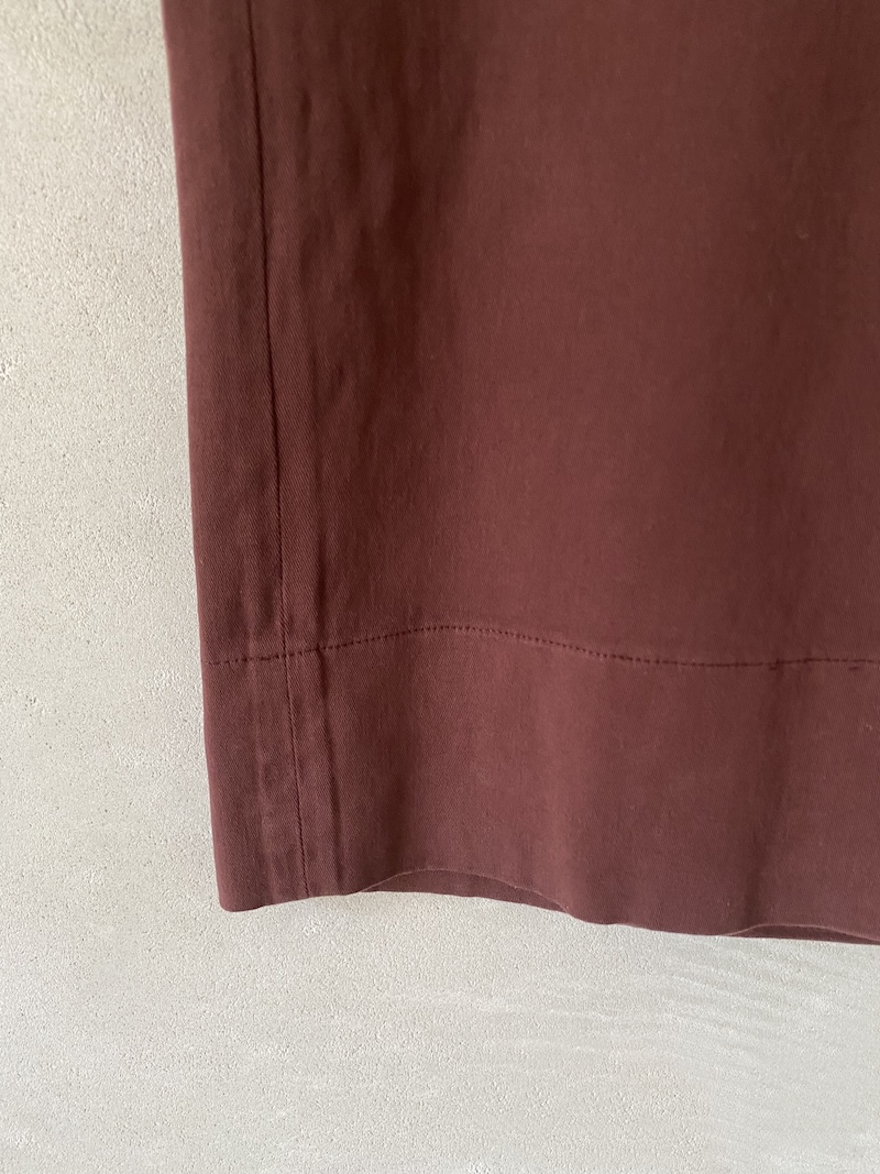 pantaloni gamba dritta bordeaux in cotone elasticizzato Barbara Tani