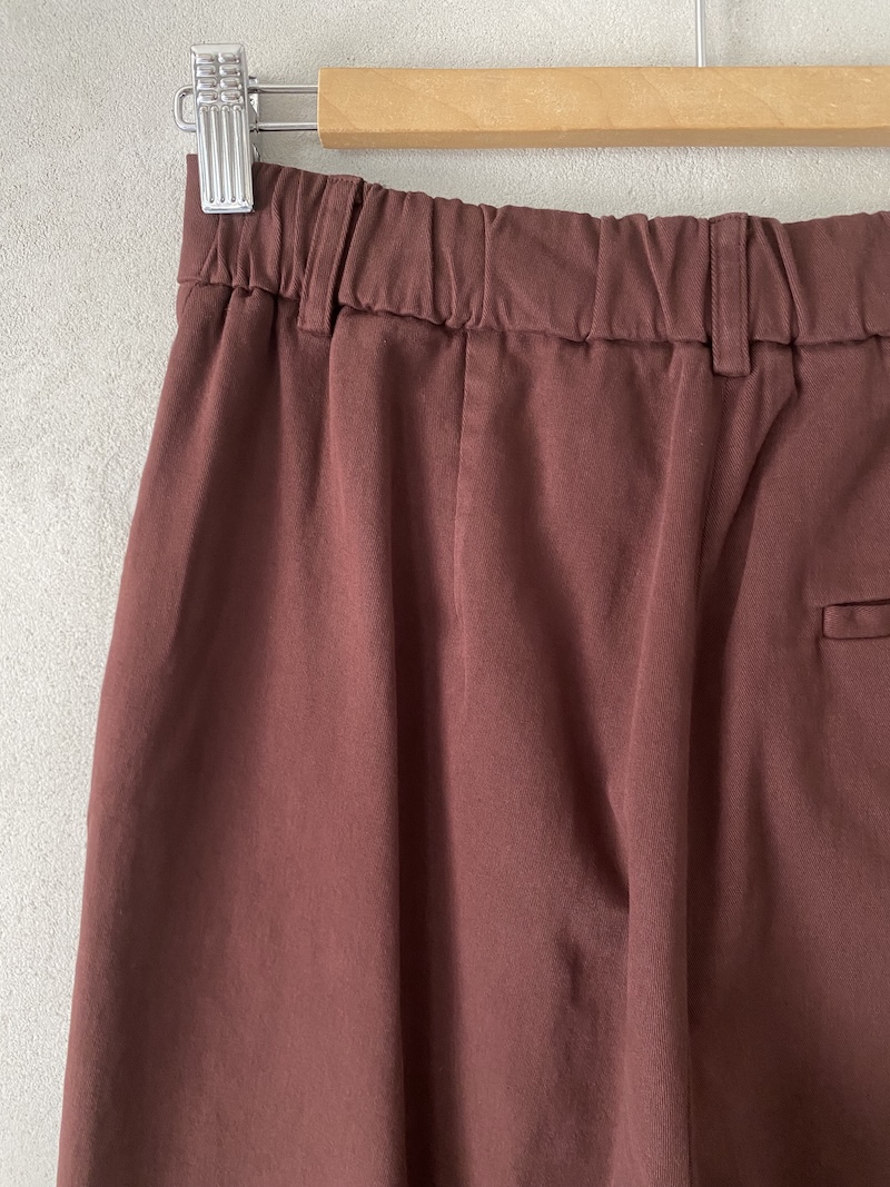 pantaloni gamba dritta bordeaux in cotone elasticizzato Barbara Tani