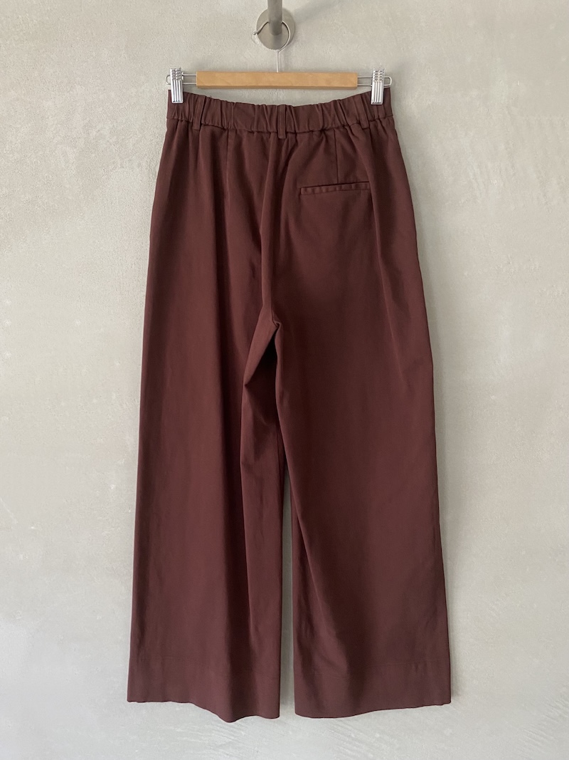 pantaloni gamba dritta bordeaux in cotone elasticizzato Barbara Tani