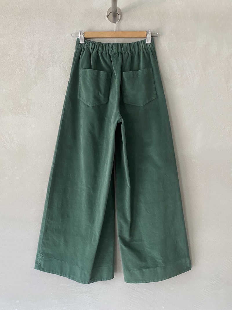 pantaloni verdi in velluto elasticizzato Barbara Tani