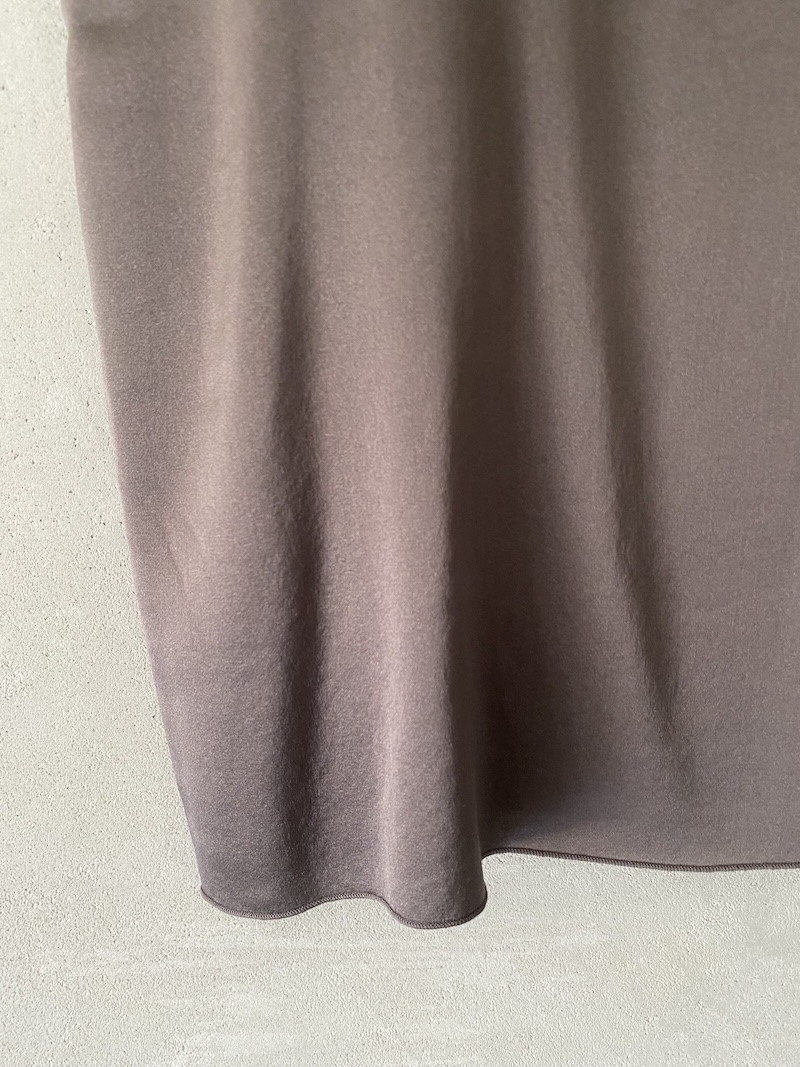 top marrone senza maniche in raso di seta elasticizzato Shirt C Zero