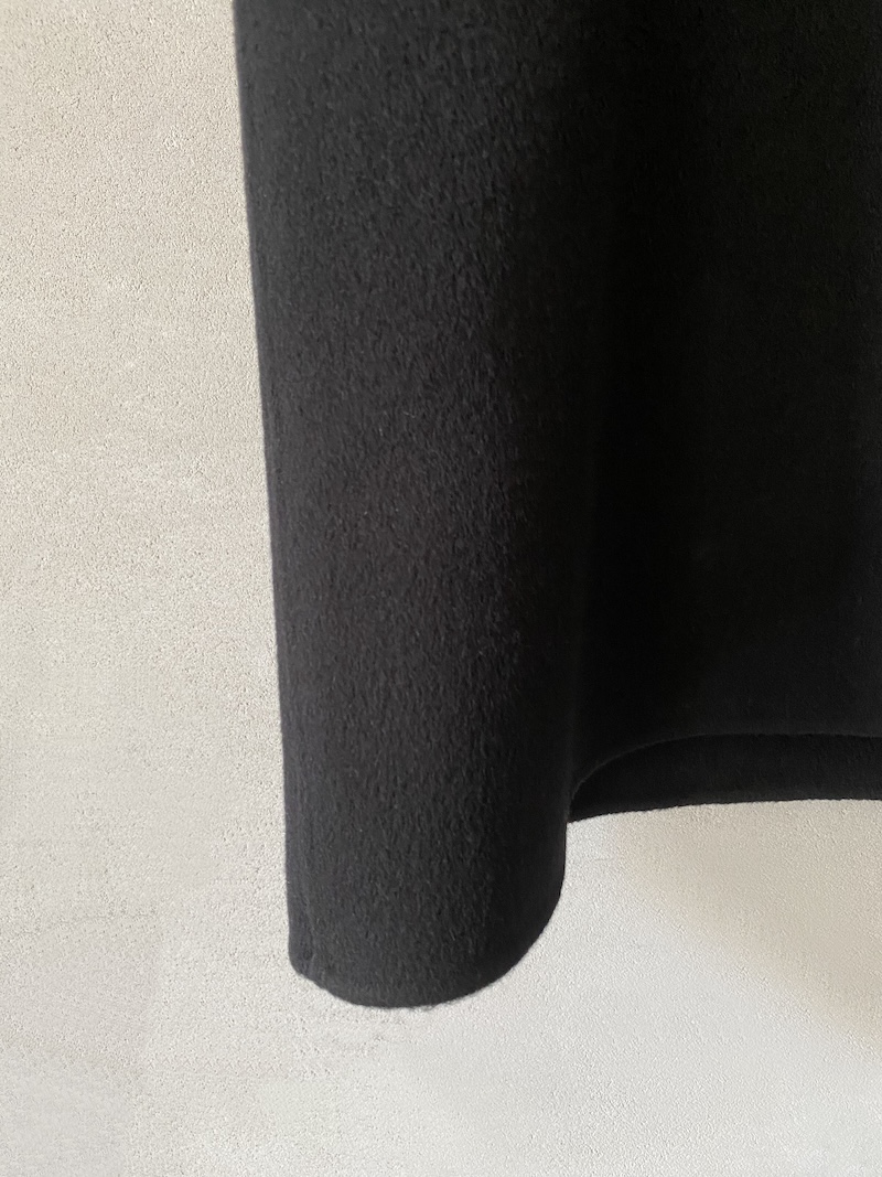 Cappotto lungo in lana e cashmere con costruzione sartoriale e impunture a mano colore nero - MSM MILANO 3