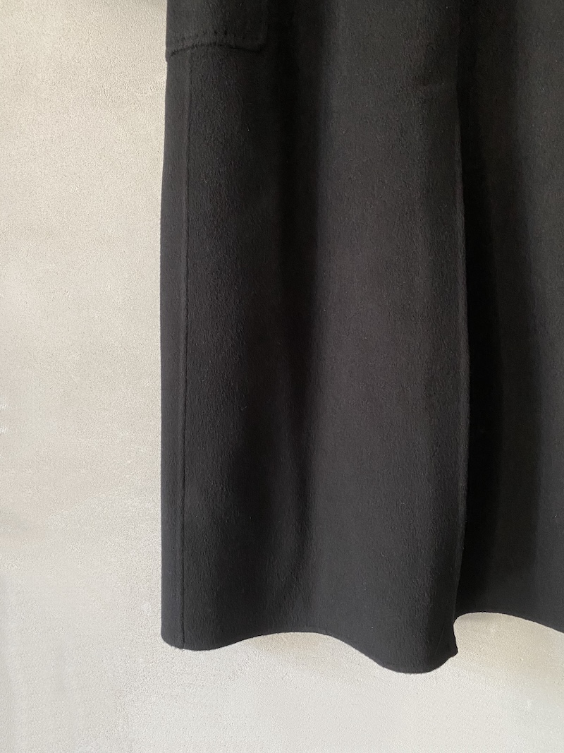 Cappotto lungo in lana e cashmere con costruzione sartoriale e impunture a mano colore nero - MSM MILANO 5