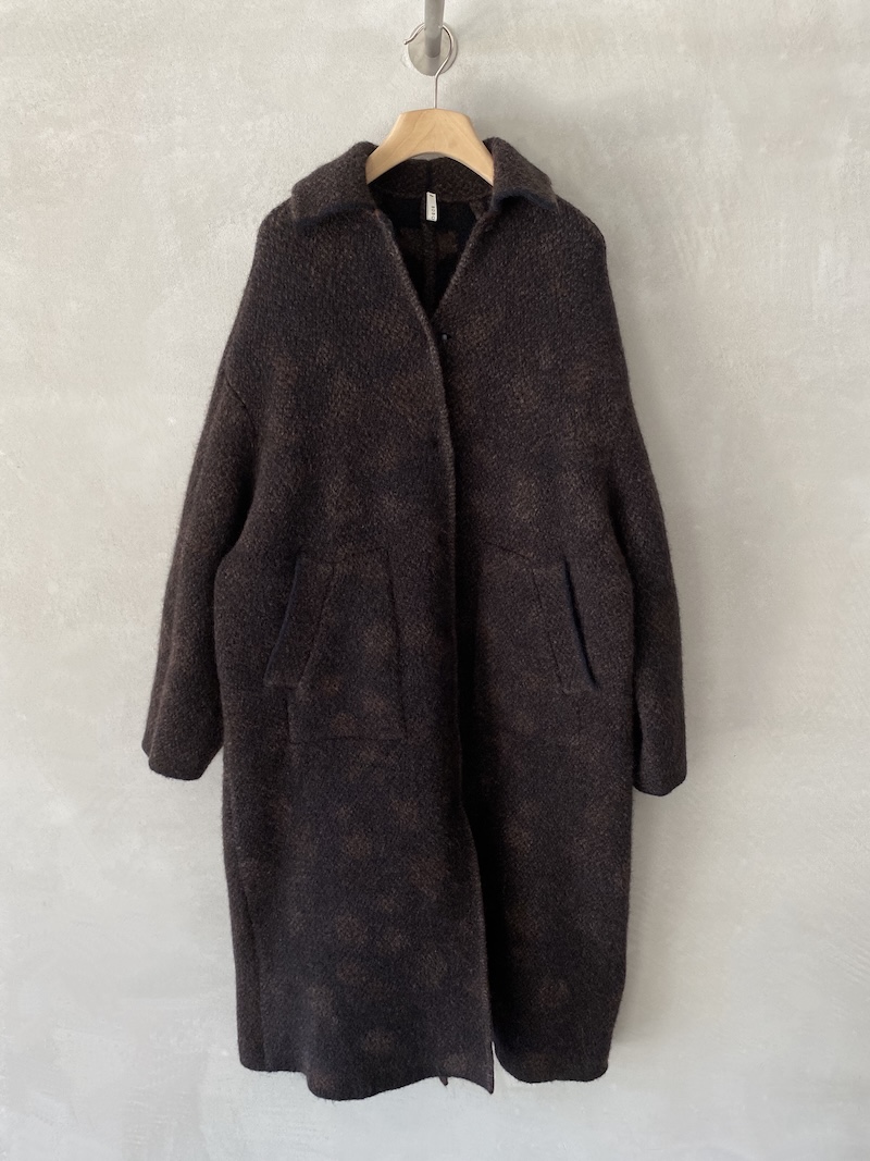 Boboutic Oversized Blue Reversible Knit Coat