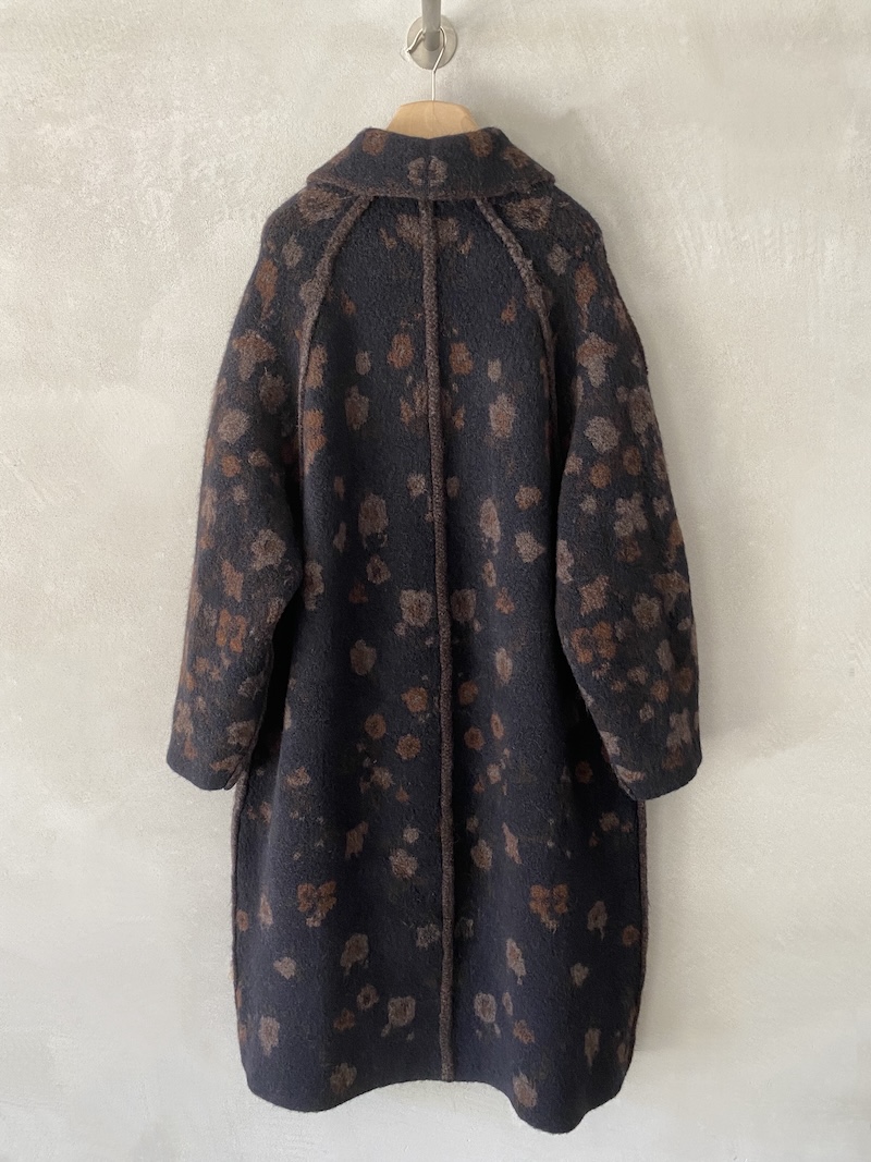 Boboutic Oversized Blue Reversible Knit Coat