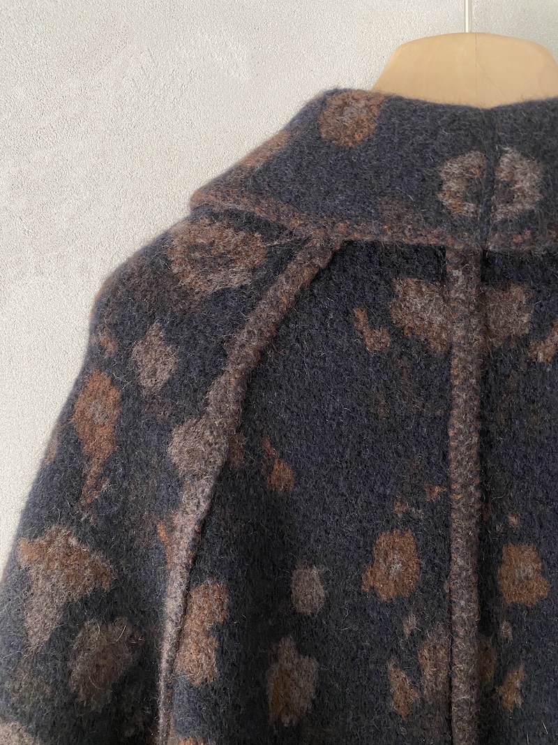 Boboutic Oversized Blue Reversible Knit Coat
