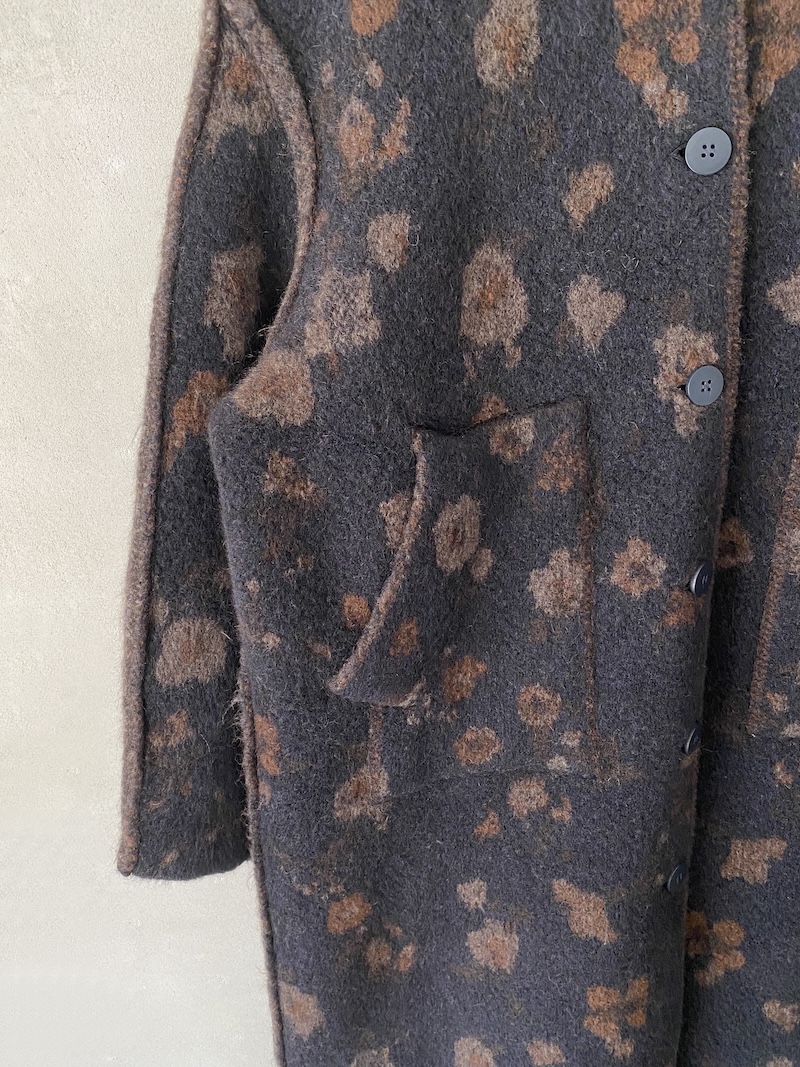 Boboutic Oversized Blue Reversible Knit Coat
