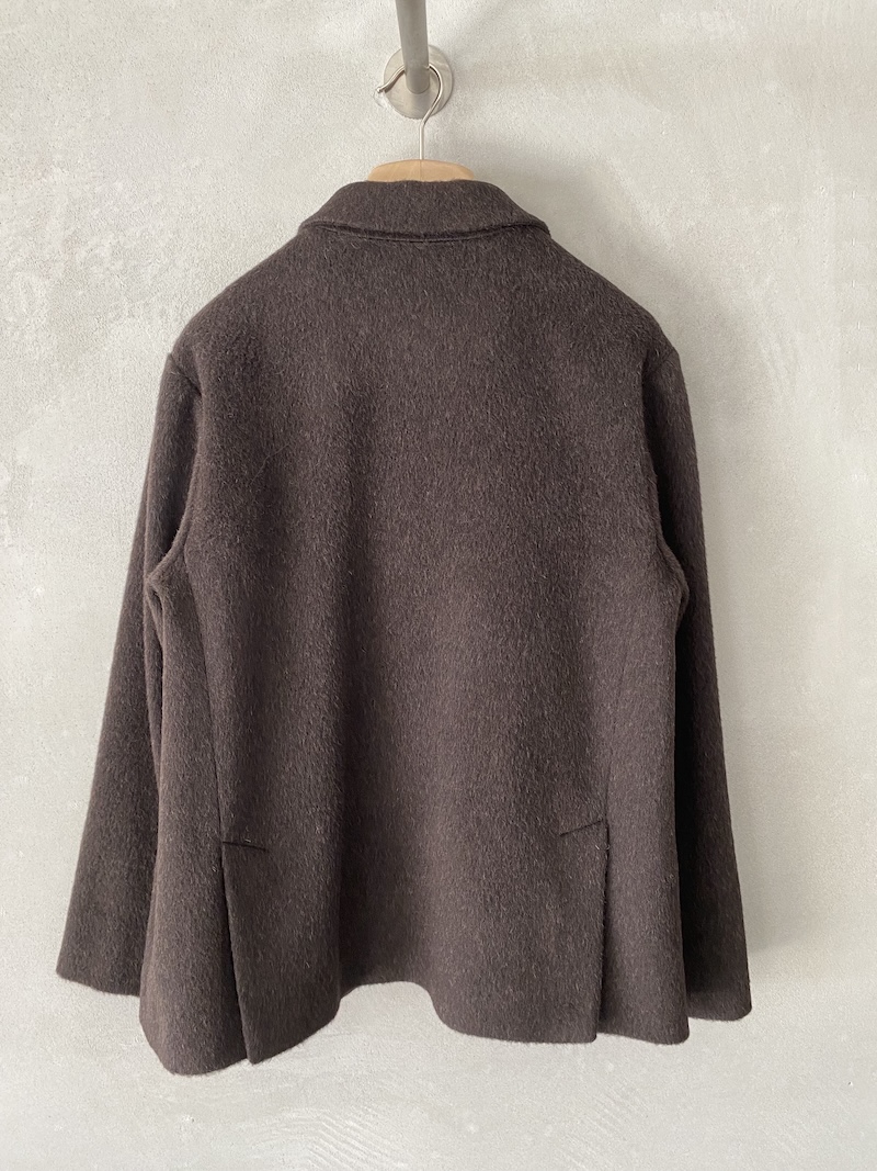 Giacca monopetto in alpaca e lana con tre tasche applicate colore marrone - KILTIE 3
