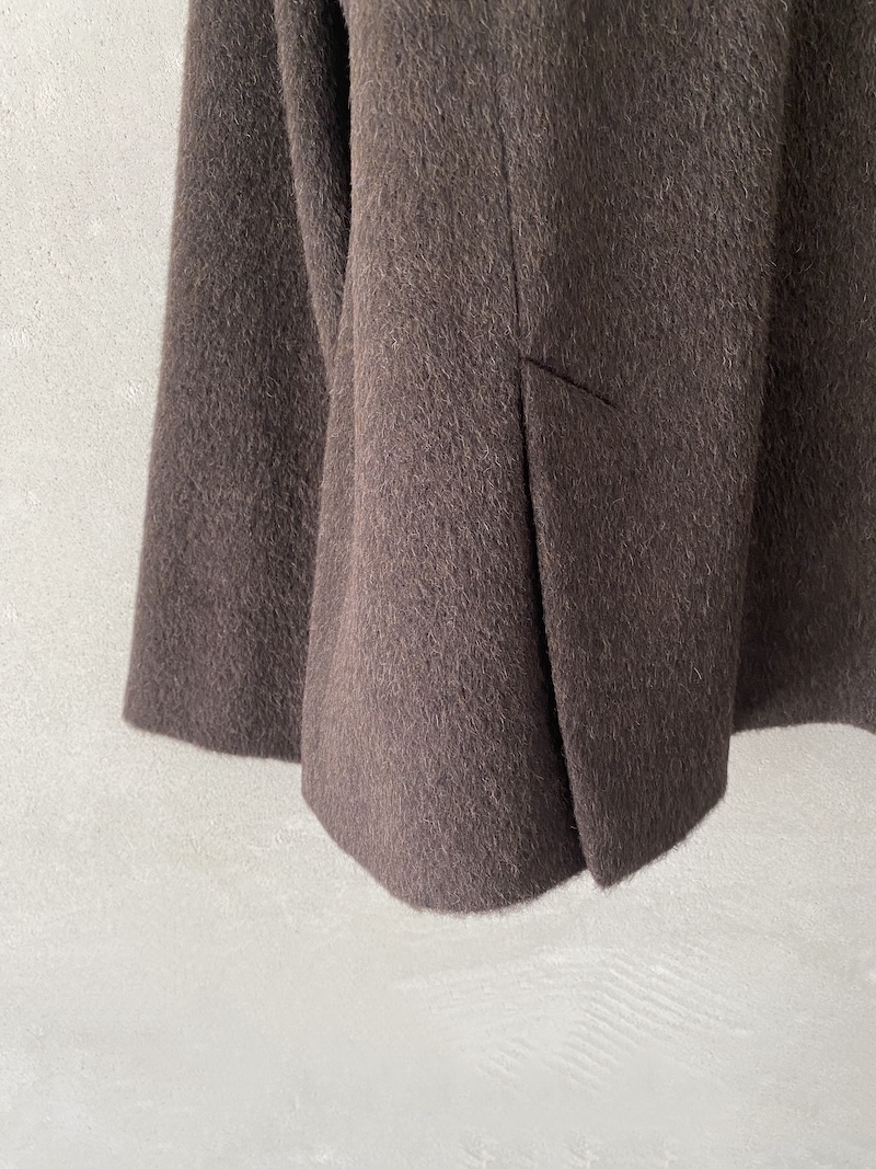 Giacca monopetto in alpaca e lana con tre tasche applicate colore marrone - KILTIE 34
