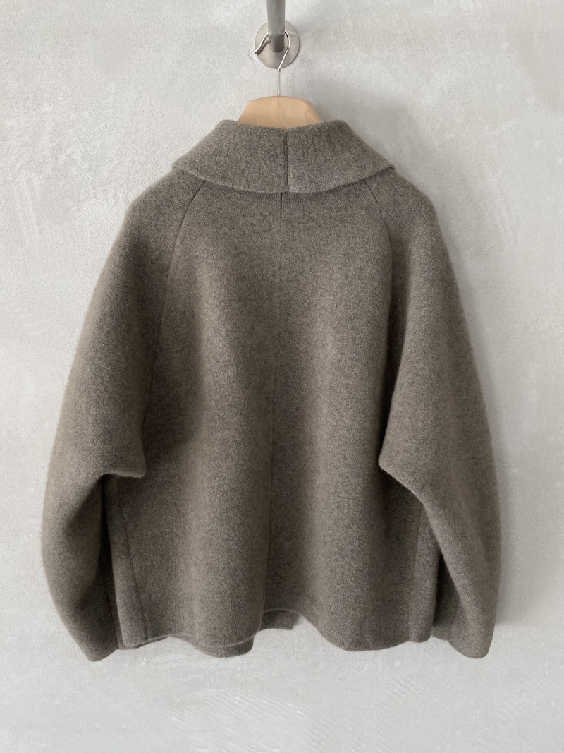 Giacca verde chiaro oversize in maglieria mélange Boboutic