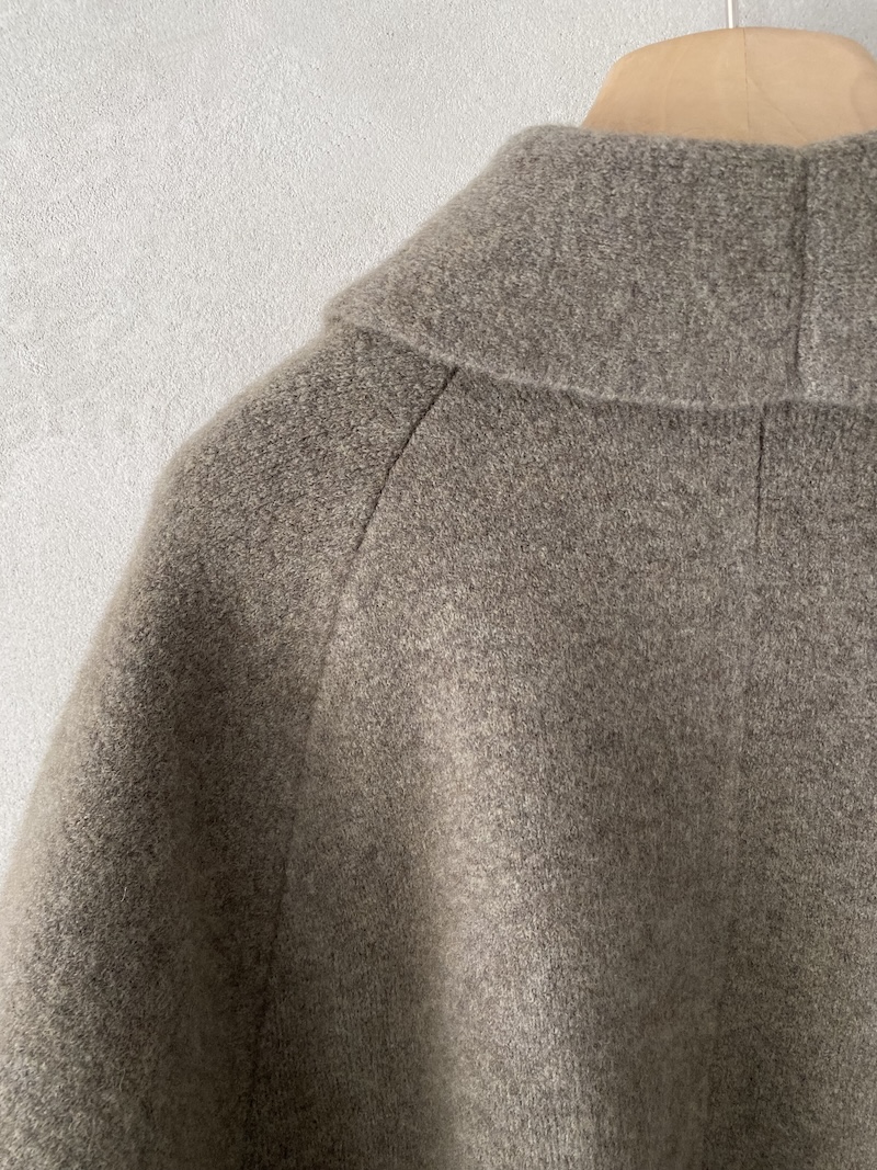 Giacca verde chiaro oversize in maglieria mélange Boboutic