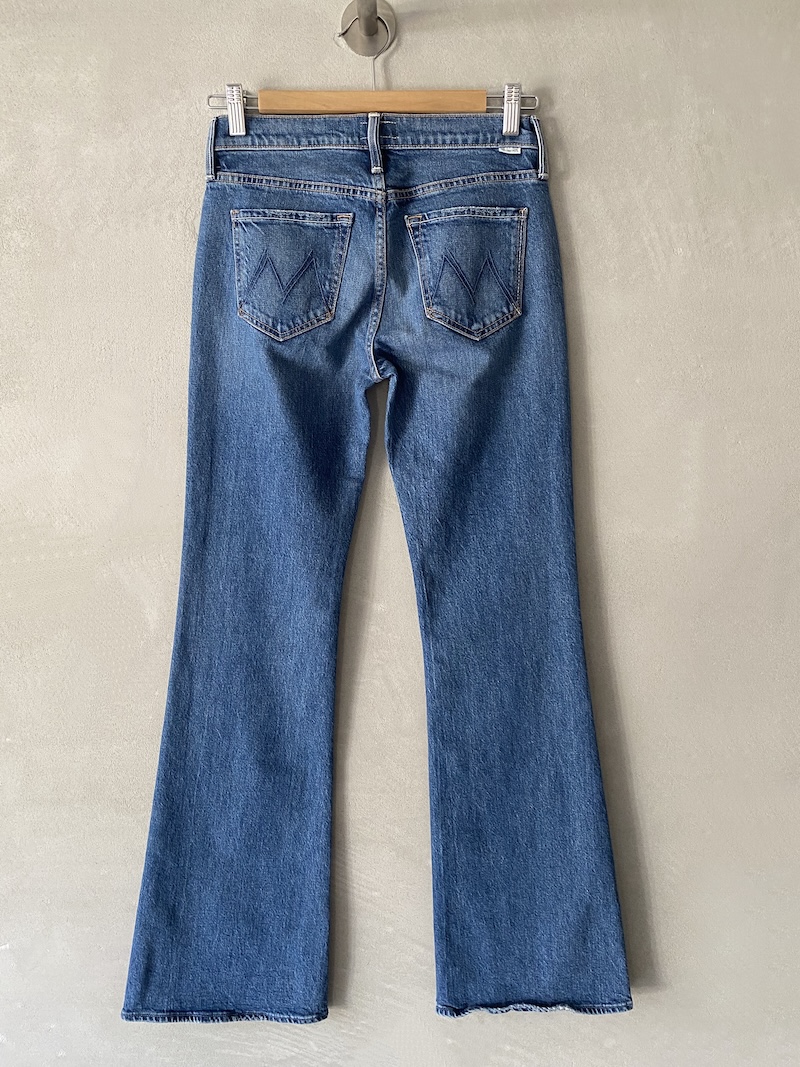 Jeans THE JINX HEEL in cotone elasticizzato con vita bassa e gamba svasata colore HRL - MOTHER 5