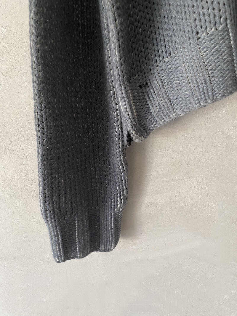Maglia grigia over boxy in lana e cashmere con doppia tintura Alessandro Aste
