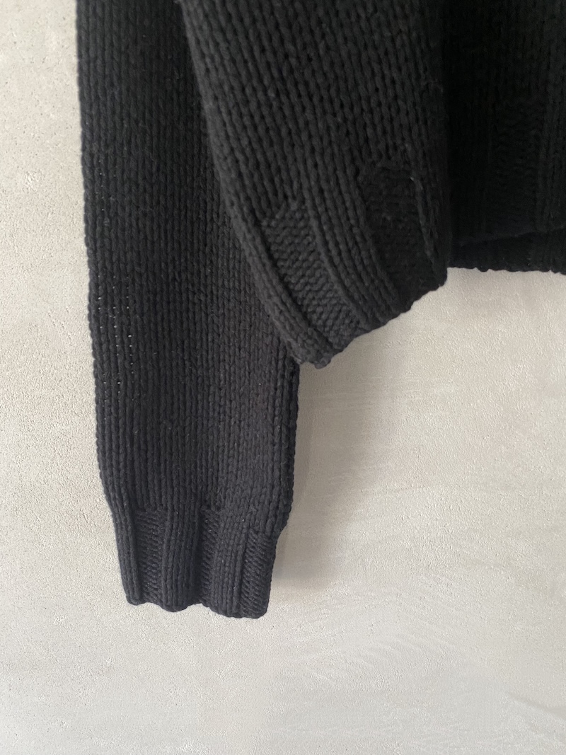 Maglia nera over boxy in lana e cashmere Alessandro Aste