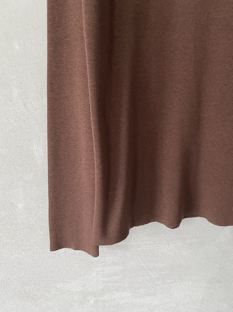 rust silk jersey sweater with V-neck Marina Lari